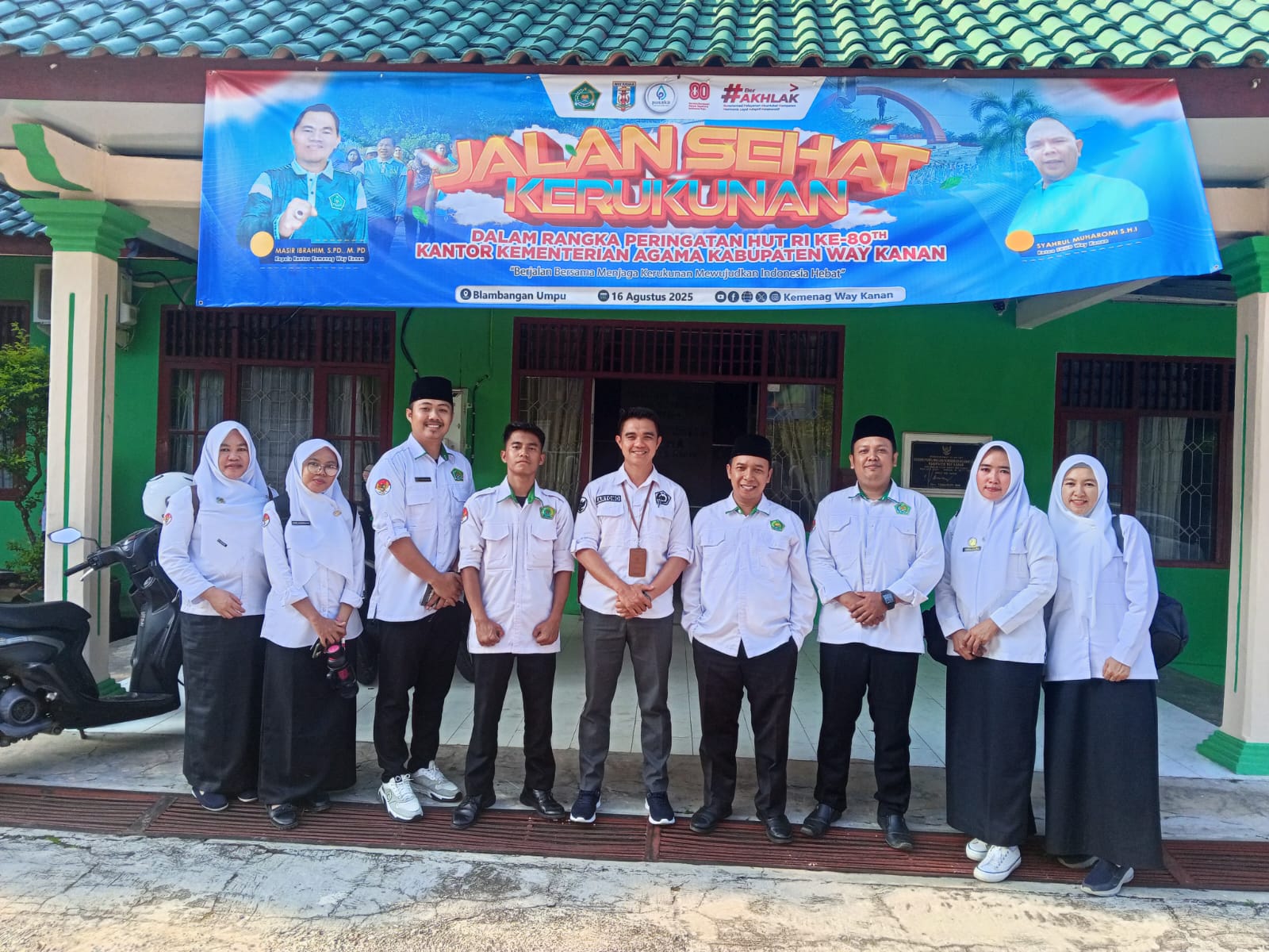 CPNS dan PPPK MTsN 1 Way Kanan Hadiri Pembinaan ASN Kemenag