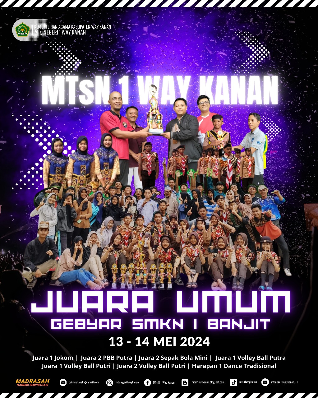 Foto Prestasi: Juara Umum Gebyar SMKN 1 Banjit